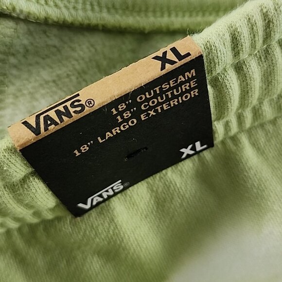 Vans 1966 Big Kids Youth Mind Fleece Short Celadon Green White Tie Dye Size XL - Picture 9 of 14